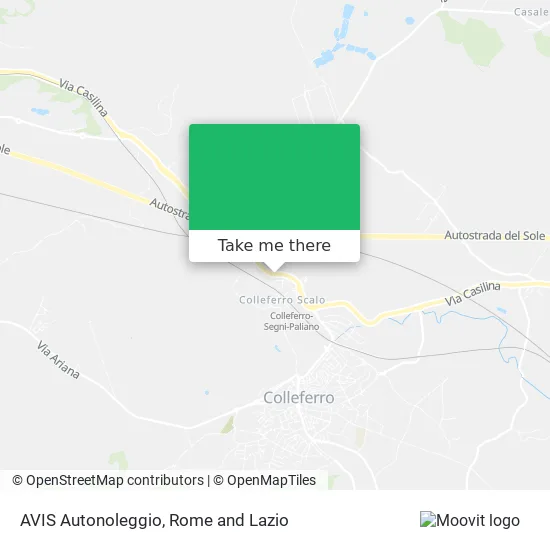 AVIS Autonoleggio map