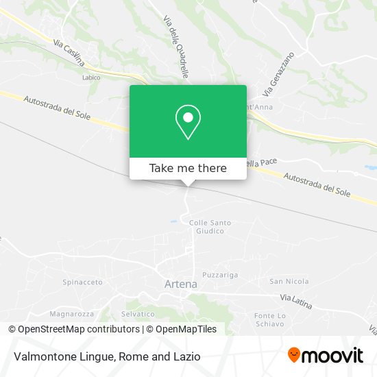 Valmontone Lingue map
