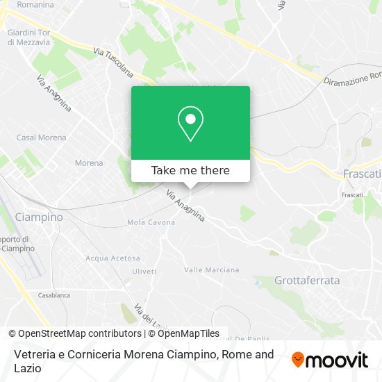 Vetreria e Corniceria Morena Ciampino map