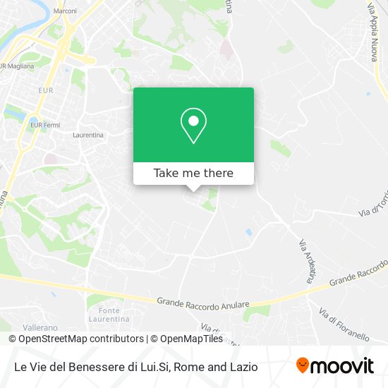 Le Vie del Benessere di Lui.Si map