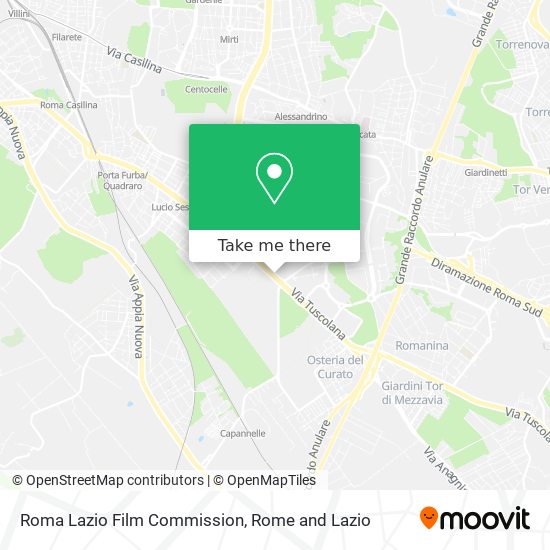 Roma Lazio Film Commission map