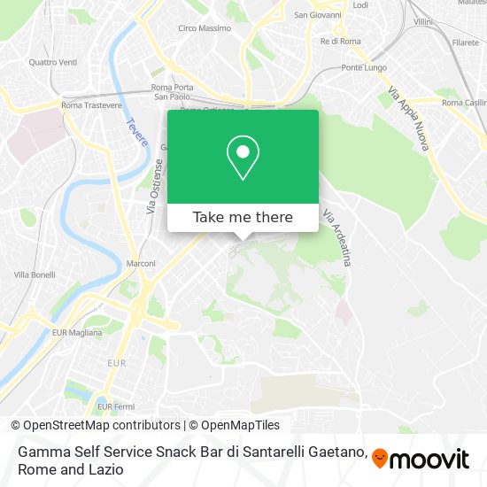 Gamma Self Service Snack Bar di Santarelli Gaetano map