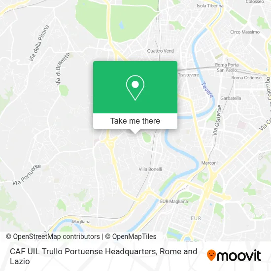CAF UIL Trullo Portuense Headquarters map