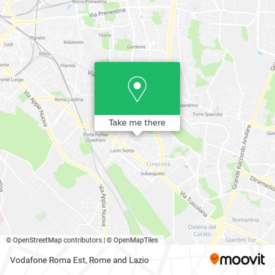 Vodafone Roma Est map