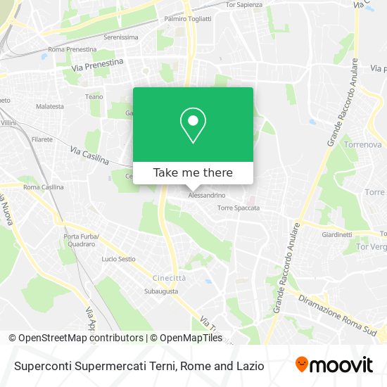Superconti Supermercati Terni map
