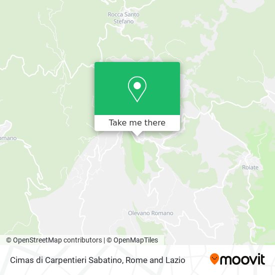 Cimas di Carpentieri Sabatino map