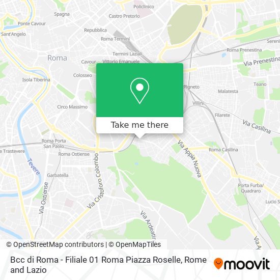 Bcc di Roma - Filiale 01 Roma Piazza Roselle map