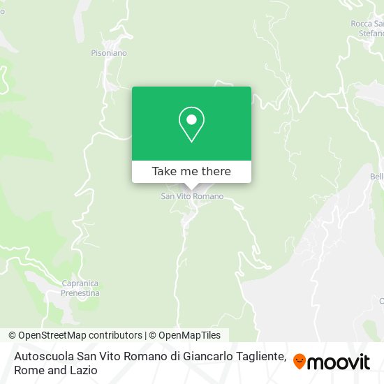 Autoscuola San Vito Romano di Giancarlo Tagliente map