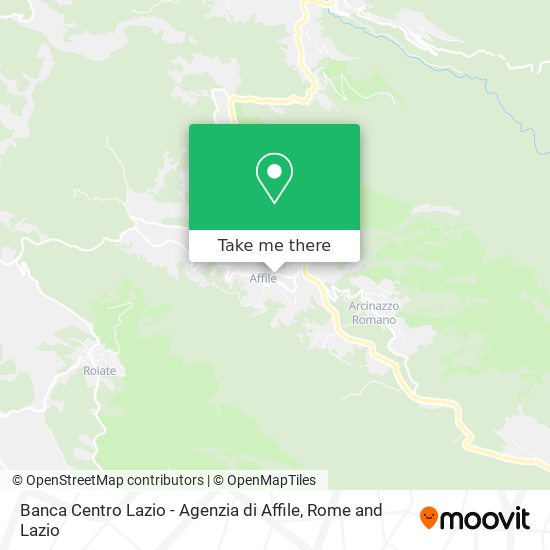 Banca Centro Lazio - Agenzia di Affile map