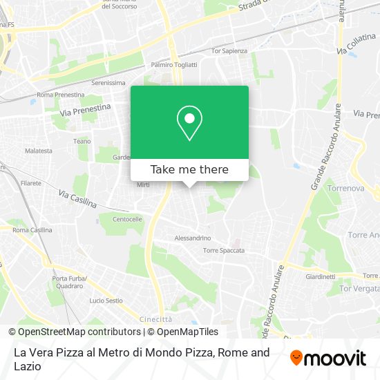La Vera Pizza al Metro di Mondo Pizza map