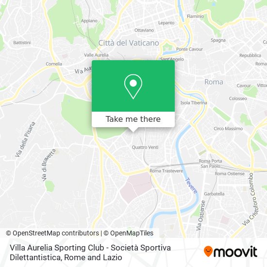 Villa Aurelia Sporting Club - Società Sportiva Dilettantistica map