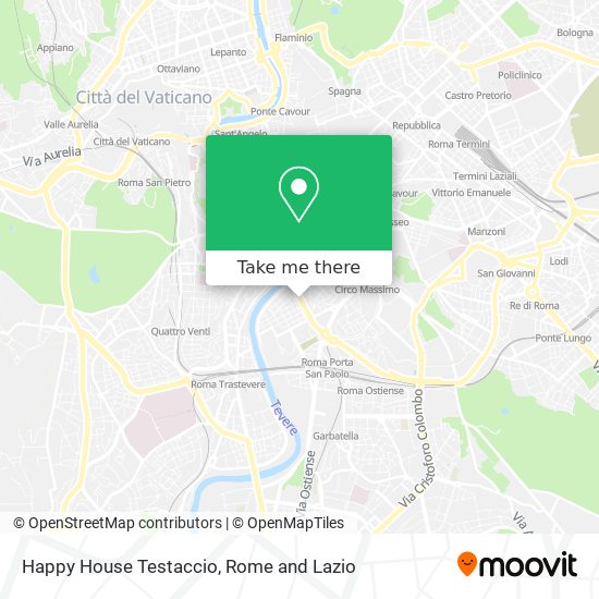 Happy House Testaccio map