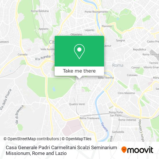 Casa Generale Padri Carmelitani Scalzi Seminarium Missionum map