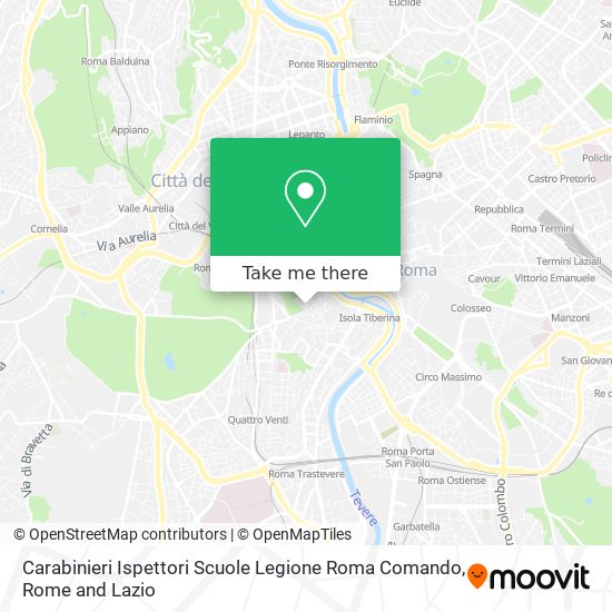 Carabinieri Ispettori Scuole Legione Roma Comando map