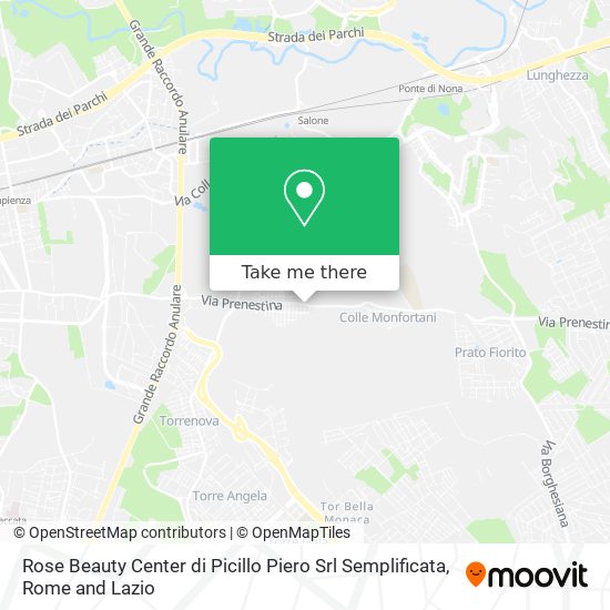 Rose Beauty Center di Picillo Piero Srl Semplificata map