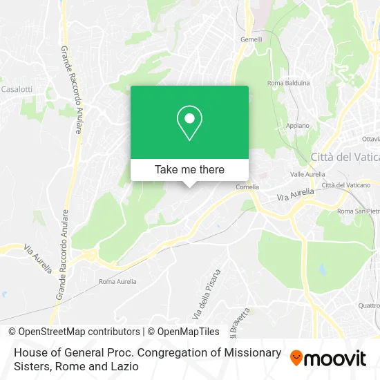 House of General Proc. Congregation of Missionary Sisters map