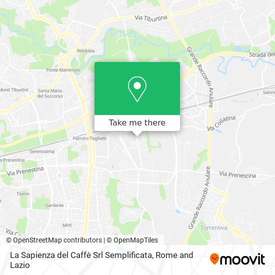 La Sapienza del Caffè Srl Semplificata map