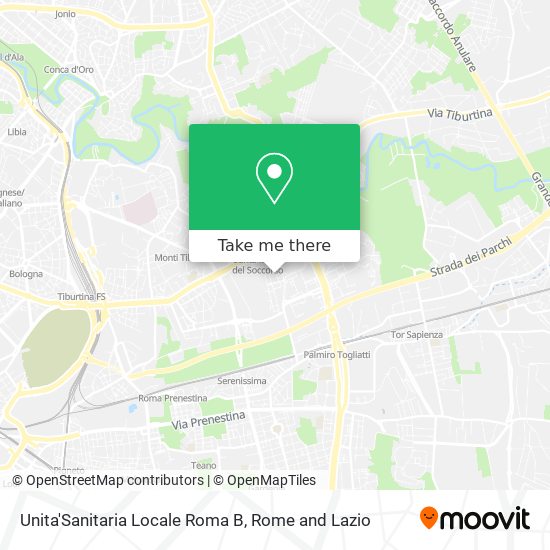 Unita'Sanitaria Locale Roma B map