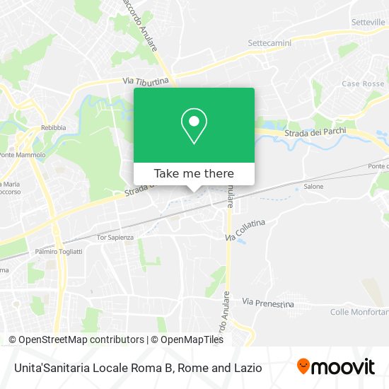Unita'Sanitaria Locale Roma B map
