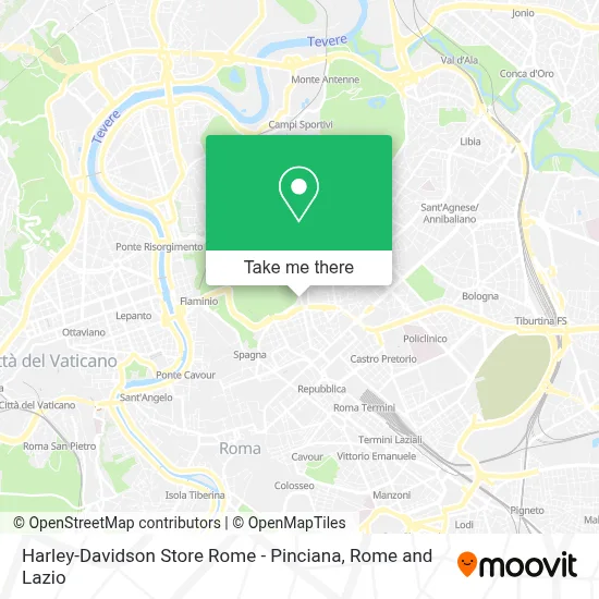 Harley-Davidson Store Rome - Pinciana map