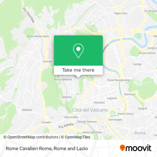 Rome Cavalieri-Rome map