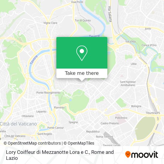 Lory Coiffeur di Mezzanotte Lora e C. map