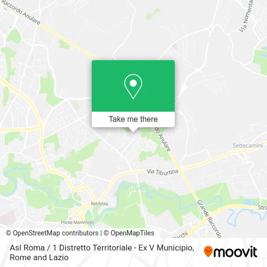 Asl Roma / 1 Distretto Territoriale - Ex V Municipio map