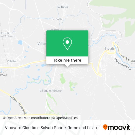 Vicovaro Claudio e Salvati Paride map