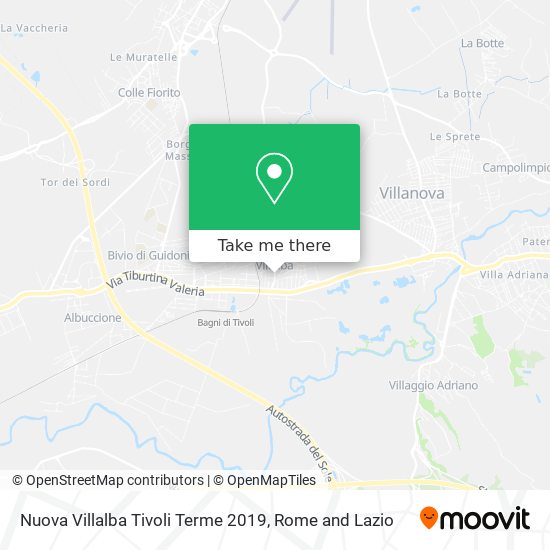 Nuova Villalba Tivoli Terme 2019 map