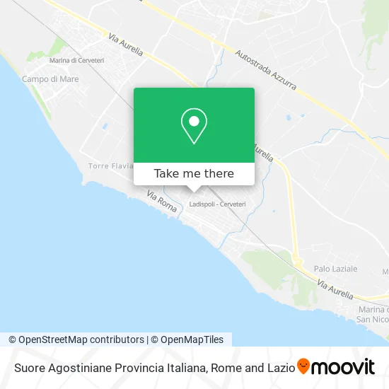 Augustinian Sisters Italian Province map