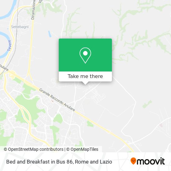 Bed and Breakfast in Bus 86 map