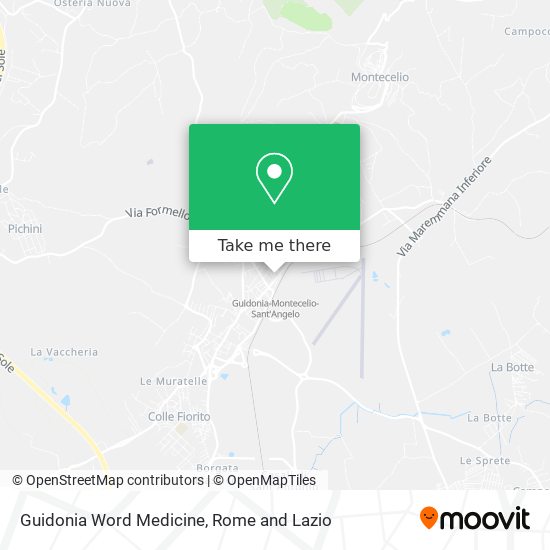 Guidonia Word Medicine map