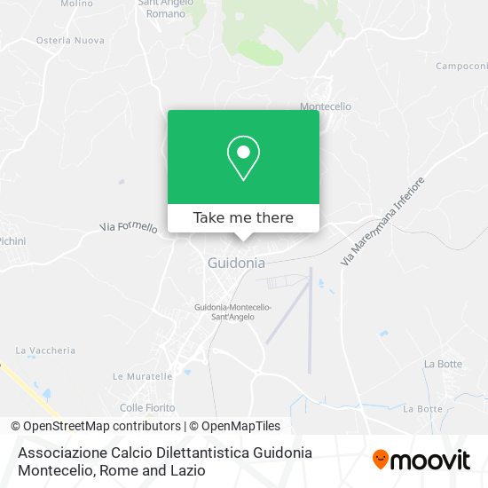 Associazione Calcio Dilettantistica Guidonia Montecelio map