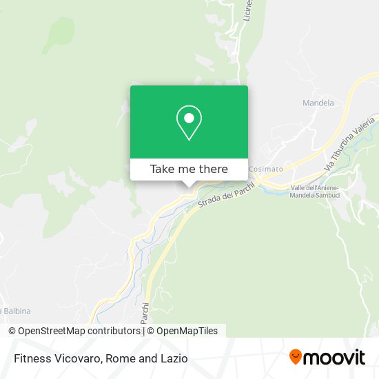 Fitness Vicovaro map