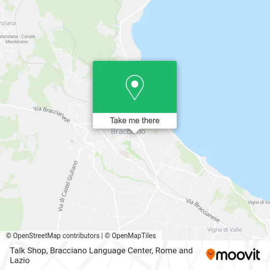 Talk Shop, Bracciano Language Center map