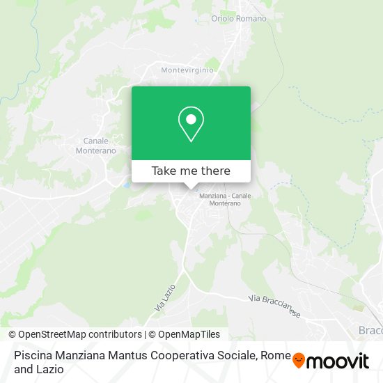 Piscina Manziana Mantus Cooperativa Sociale map