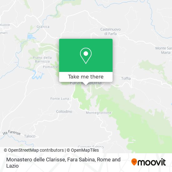 Monastero delle Clarisse, Fara Sabina map