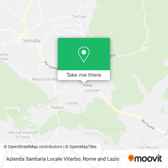 Azienda Sanitaria Locale Viterbo map