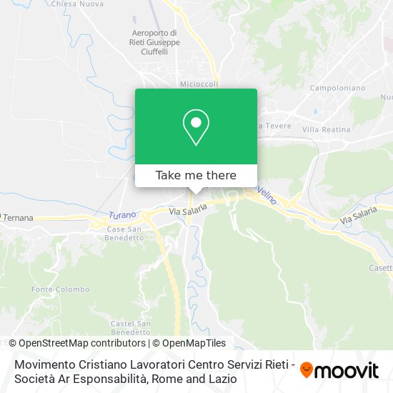 Movimento Cristiano Lavoratori Centro Servizi Rieti - Società Ar Esponsabilità map