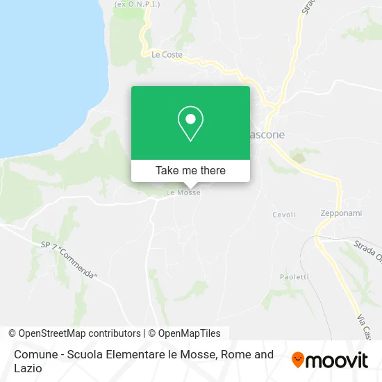 Municipality - Le Mosse Elementary School map