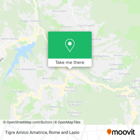 Tigre Amico Amatrice map