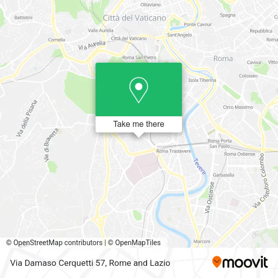 Via Damaso Cerquetti 57 map