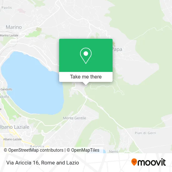 Ariccia Street 16 map