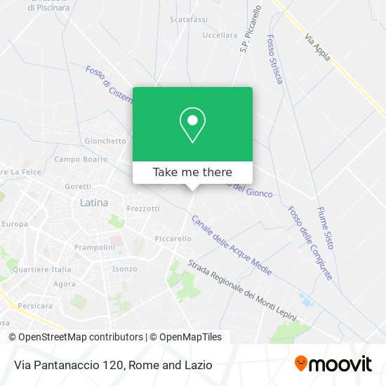 Via Pantanaccio  120 map