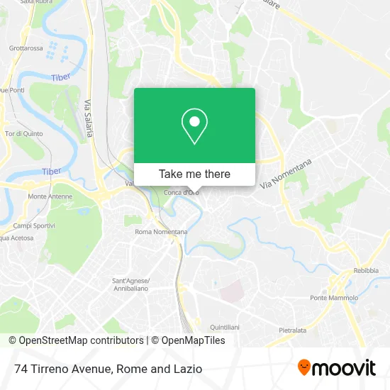 74 Tirreno Avenue map