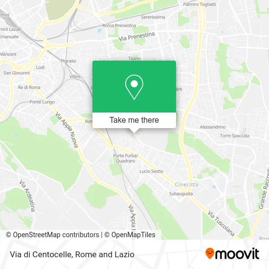 Centocelle Street map