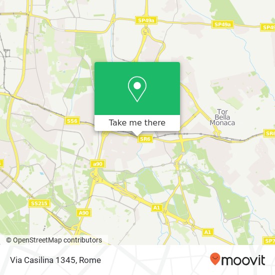 Via Casilina 1345 map