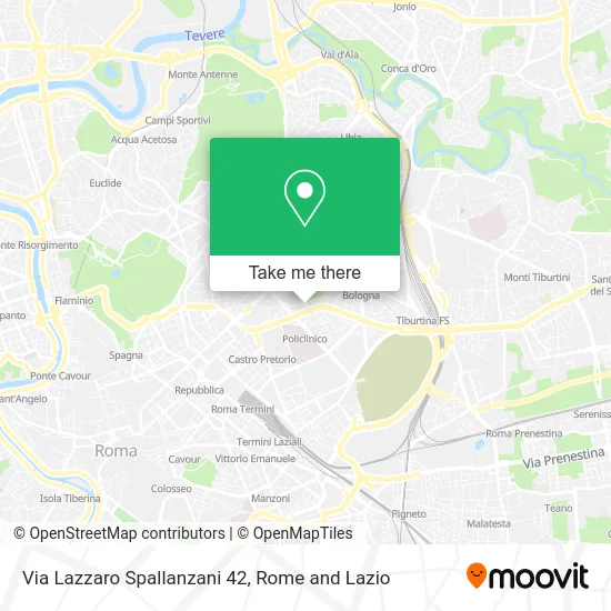 Lazzaro Spallanzani Street 42 map