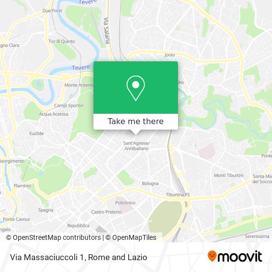 Via Massaciuccoli 1 map