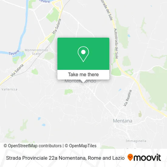 Provincial Road 22a Nomentana map